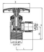 クロム塗装 銅の角弁 1/ 2 インチ 150 PSI 100g 200°F 温度
