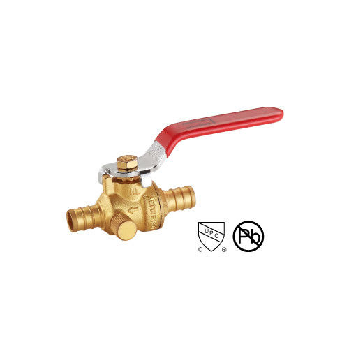 PEX X PEX ボールバルブ ドレイン平面またはブロンズコーティング WOG パイプ接続ポート1/2 〜 1 〜 ((600WOG,150WSP)