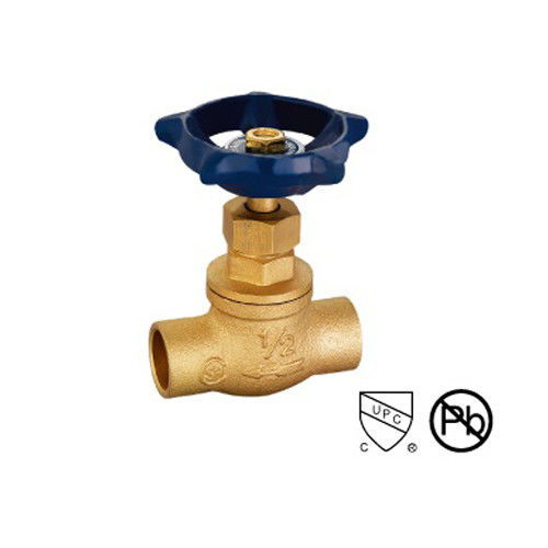 3/8"-3/4" 溶接端 接続 ブラス ストップ バルブ ストレート タイプ 再生可能な 座席 と ディスク